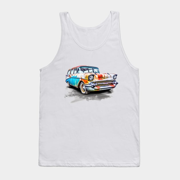 1957 Chevy Station Wagon Tank Top by Urban Archeology Shop Gallery